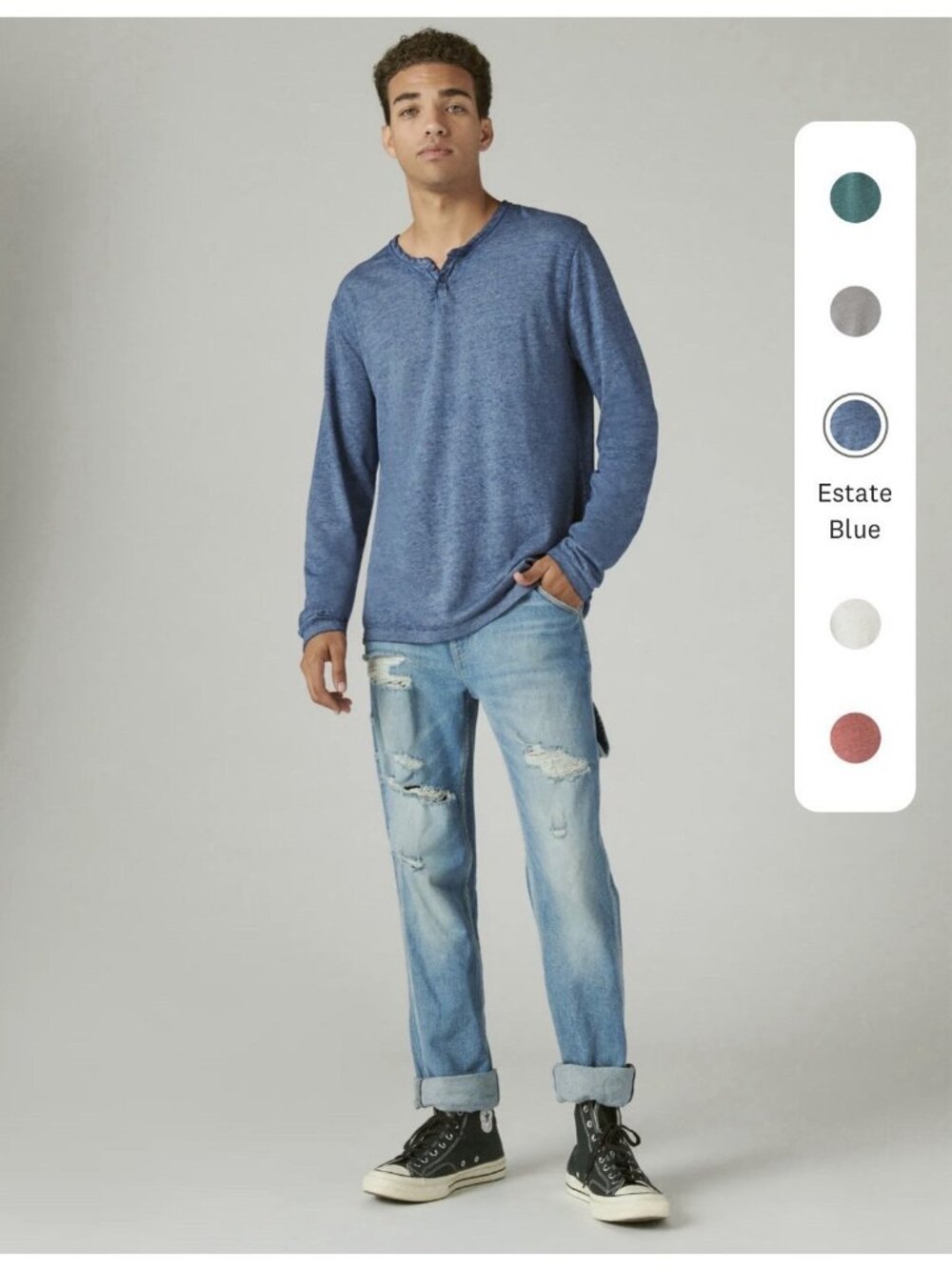 Lucky Brand Venice Burnout Tee